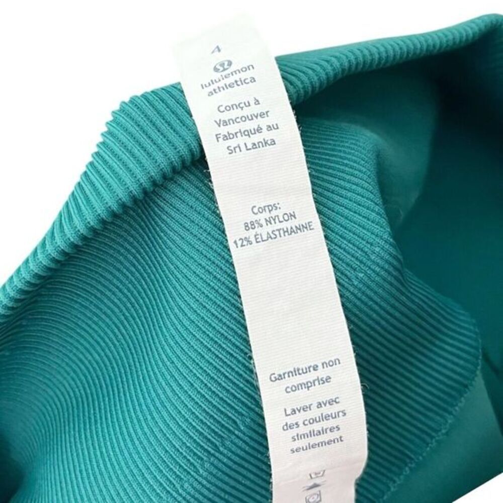 Lululemon Zone In Compression Seamless Leggings Women’s Size 4 Teal Yoga Stretch - Picture 11 of 11